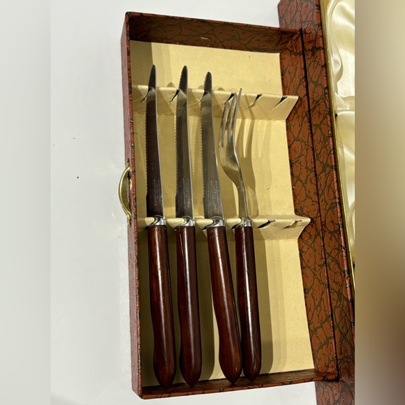 Vintage Glo-hill GH the Connoisseurs Choice Carving Set with Steak Knives - Picture 5 of 10
